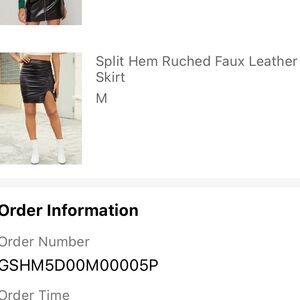 SHEIN Black Faux Leather Mini Skirt